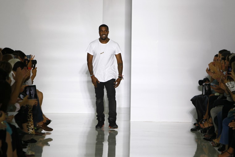 Kanye West takes his swagger to the runway.