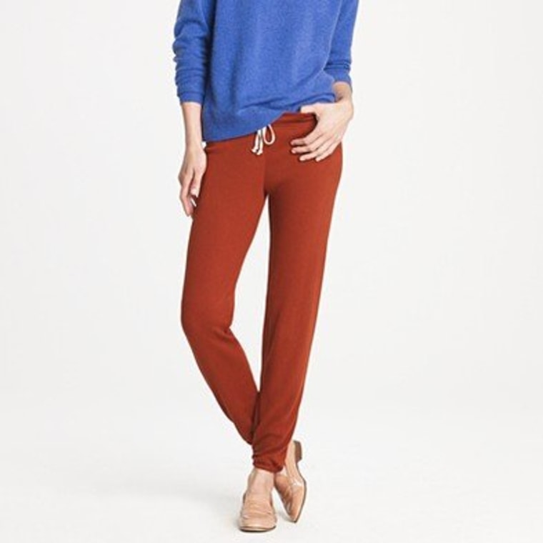 No need to abandon your prep when you're pooped: Ultra-knit effortless sweatpant, JCrew, $45.