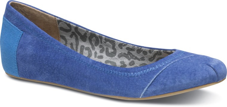 TOMS now offers blue suede shoes.