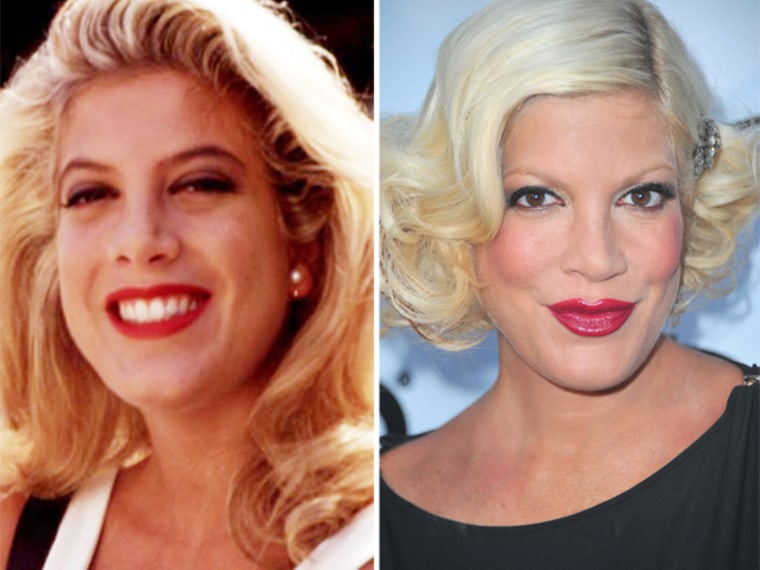 Tori Spelling as Donna Martin in '90210'; Spelling at the 2011 Outfest Opening Night Gala of