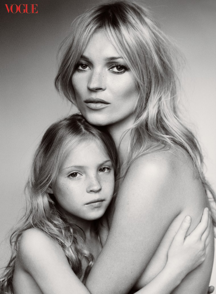 Moss poses with her daughter, Lila Grace. During the wedding, Kate says her daughter asked