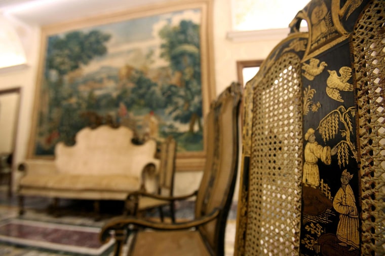Details of a chair inside the Chinese Room