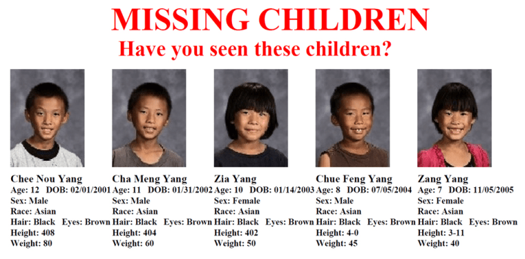 Five of the seven children missing from Fresno, Calif.