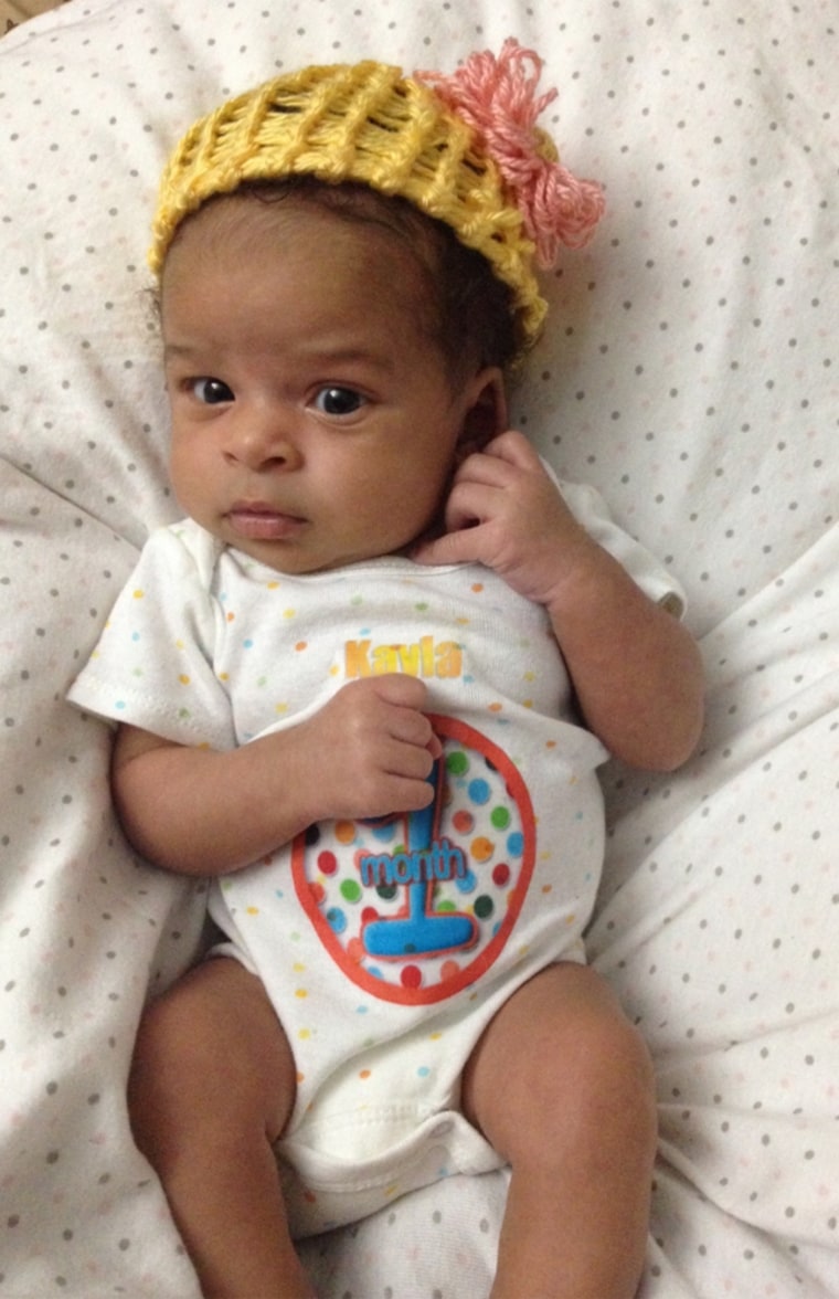 Baby Kayla, born Jan. 18.