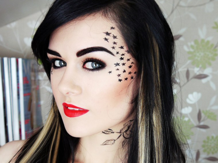 Emma Pickles transforms herself into Kat Von D, complete with neck tattoos.