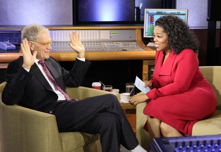 Oprah had a no holds barred interview with David Letterman.
