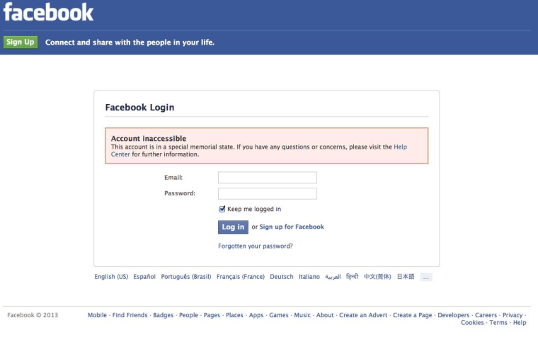 Facebook's cryptic pink box will alert you to your former status.