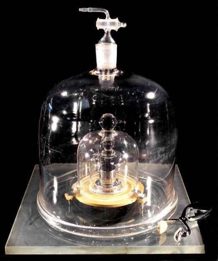 The international prototype kilogram is a cylinder of platinum and platinum-iridium alloy, which is kept at the International Bureau of Weights and Measures (BIPM) near Paris.
