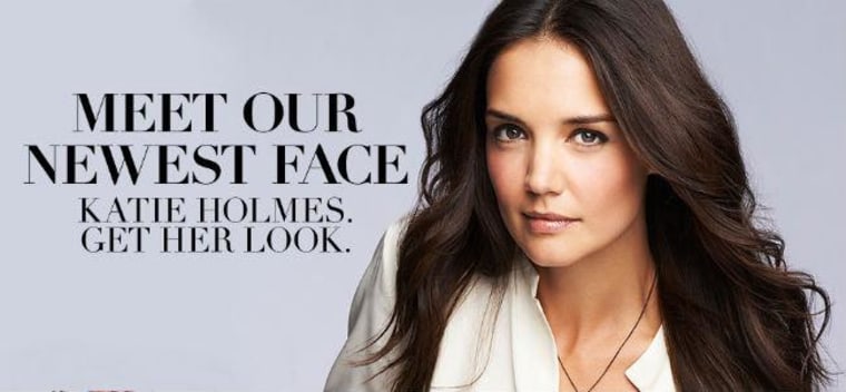 This marks Holmes's first foray into beauty ads.