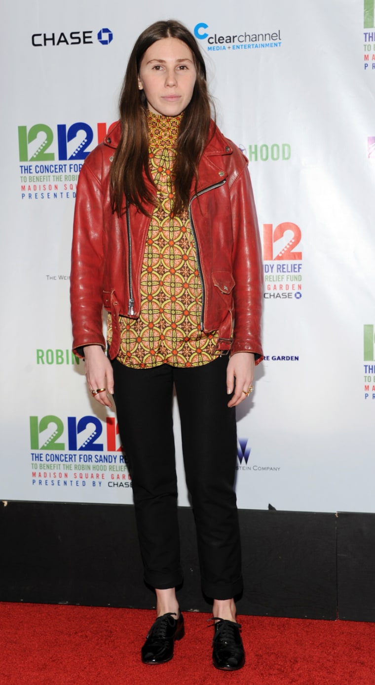 Zosia Mamet appears backstage at 12-12-12 Concert for Sandy Relief on Dec. 12 in New York.