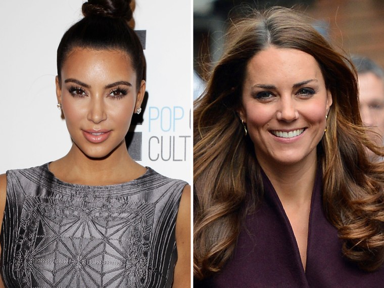 Who would you choose in a fashion showdown between Kim Kardashian, left, and Duchess Kate, right?