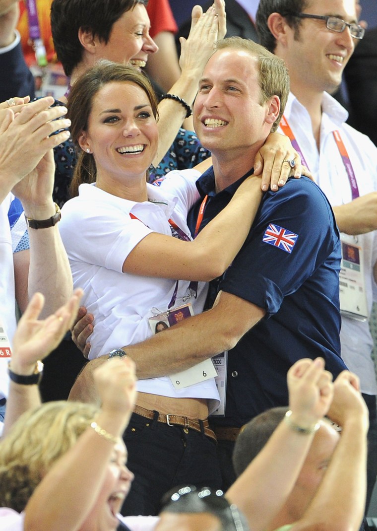 Love was in the air at the Olympics, as Kate and William were caught in a spontaneous show of affection on Aug. 2.