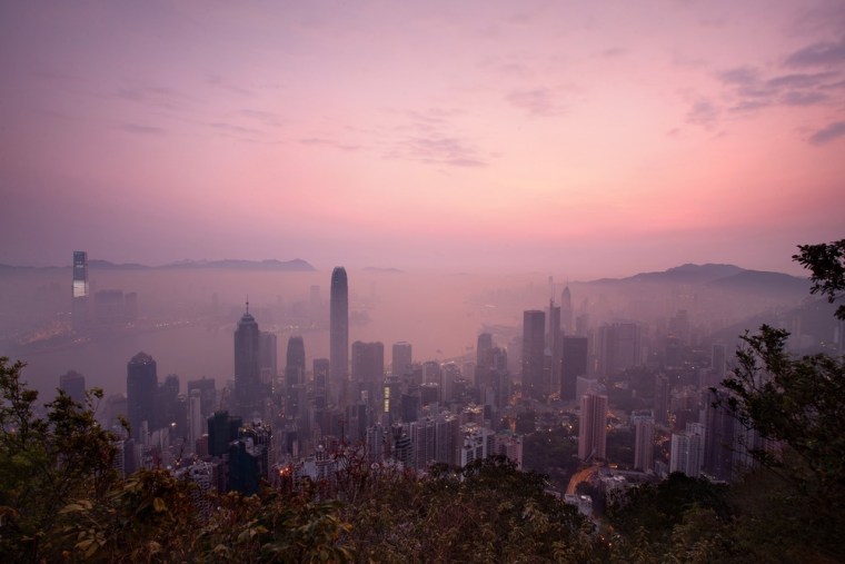 A blanket of haze hangs over the Hong Kong skyline early on April 3, 2011. A newly-released index named Hong Kong as the world's freest economy. The U...