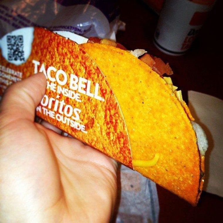 The Doritos Locos Taco is a taco inside in a shell made out of Doritos® chip material.