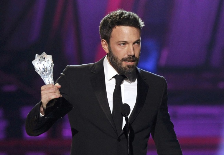 Director Ben Affleck accepts the best director award for the movie \"Argo\" at the Critics' Choice Awards in Santa Monica, Calif., on Thursday.