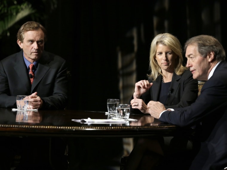 Robert F. Kennedy Jr., left, said that he didn't believe a lone gunman killed President John F. Kennedy in an interview with journalist Charlie Rose, right, and Rory Kennedy, center, in front of an audience at the AT&T Performing Arts Center in Dallas Friday.