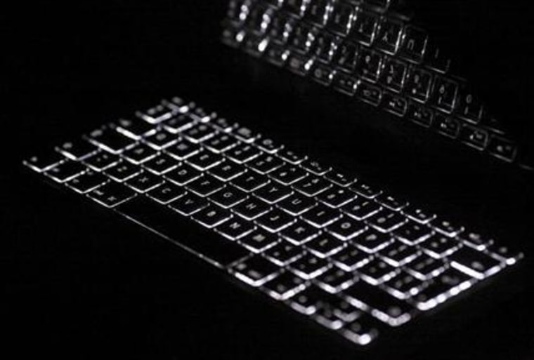 Backlit computer keyboard