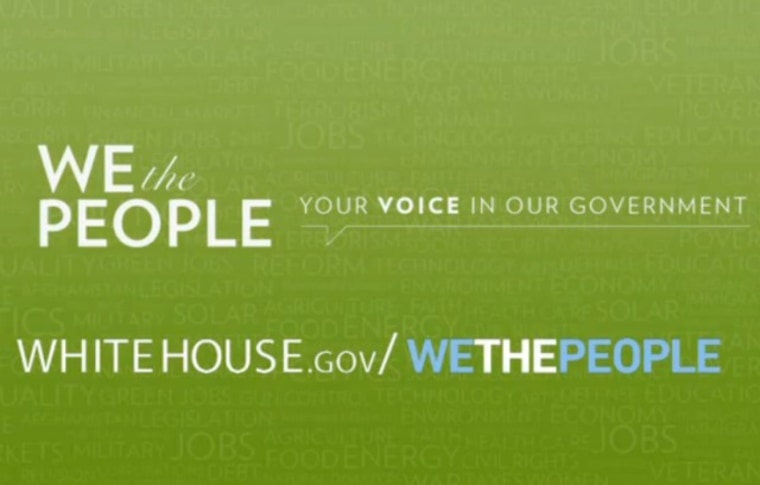 We the people webpage