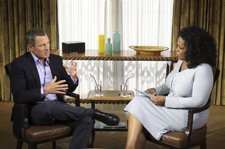 Lance Armstrong and Oprah Winfrey.