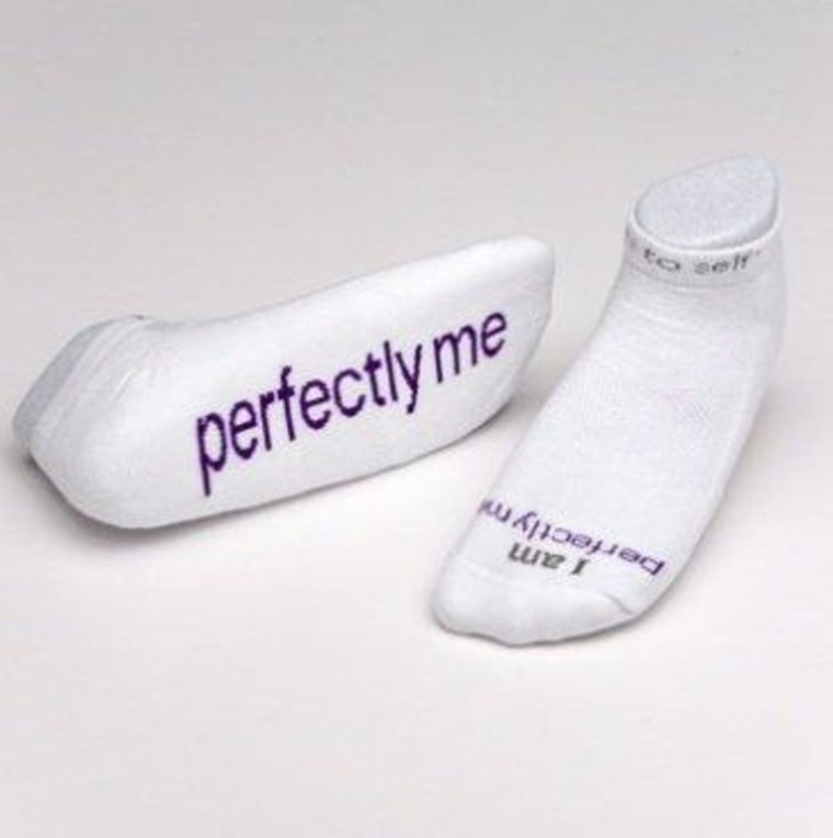 Good for the sole: Stay positive with encouraging socks from notestoself.com.