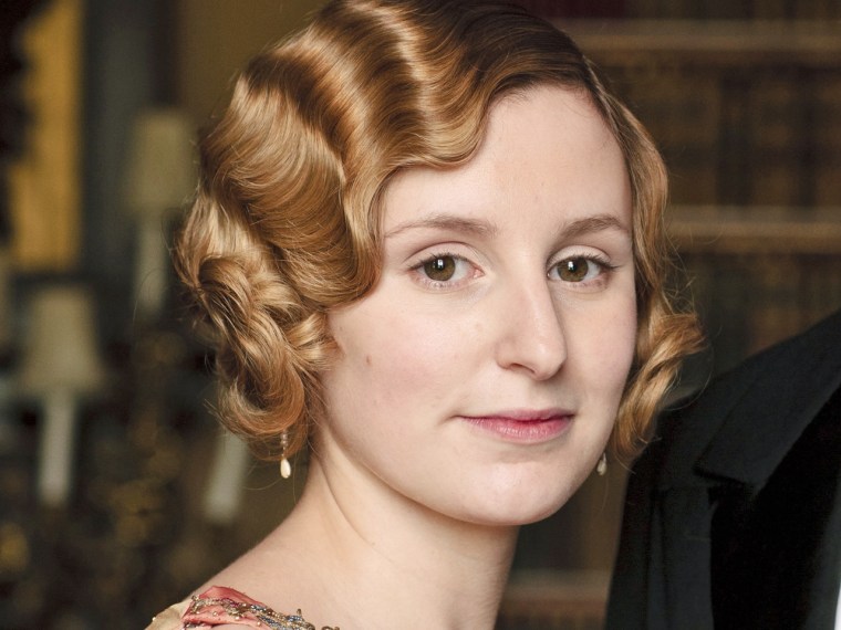 Laura Carmichael as Lady Edith Crawley, this generation's Jan Brady.