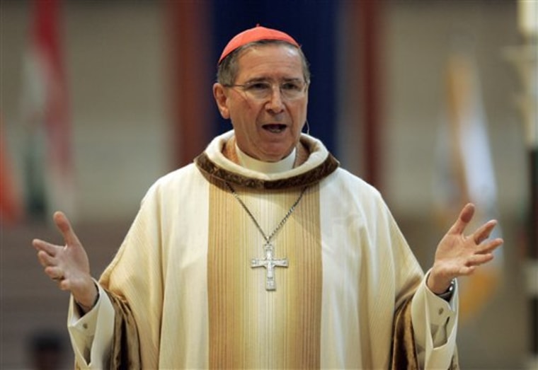 Cardinal Roger Mahony speaks in Los Angeles in 2007.