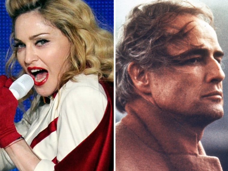 Madonna and Marlon Brando.