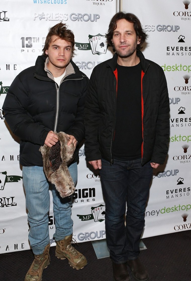 Paul Rudd (R) with guest attend 13th Sign Pictures, MPIC Events & Wishclouds Celebrity Charity Poker Tournament at The Everest Mansion powered by Sayg...