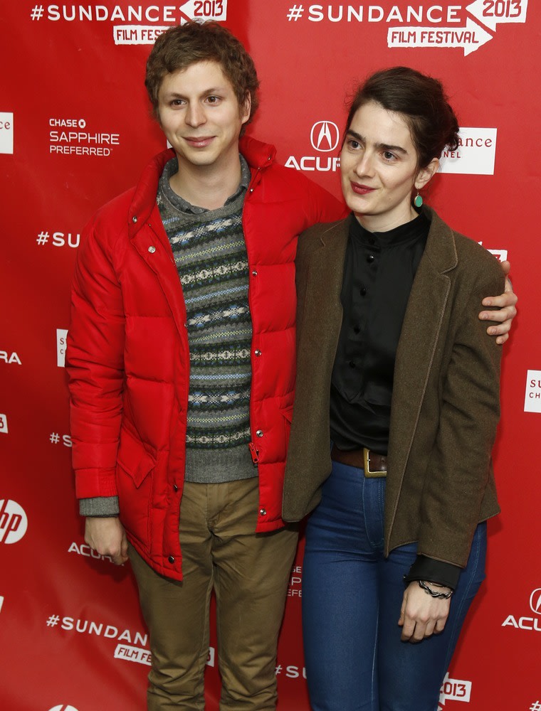 Cast members Michael Cera and Gaby Hoffmann pose at the premiere of \"Crystal Fairy\" on Jan. 17.