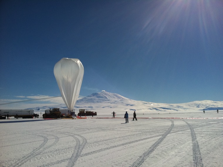 This U.S. science balloon was launched from Antarctica in December, 2012, and has circled the South Pole two and a half times.
