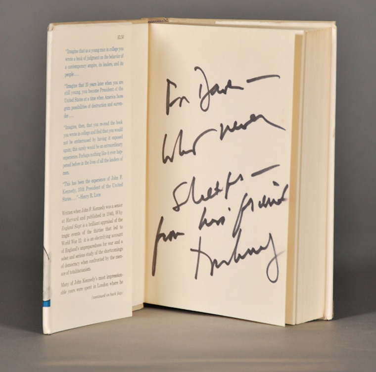 President Kennedy signed a copy of
