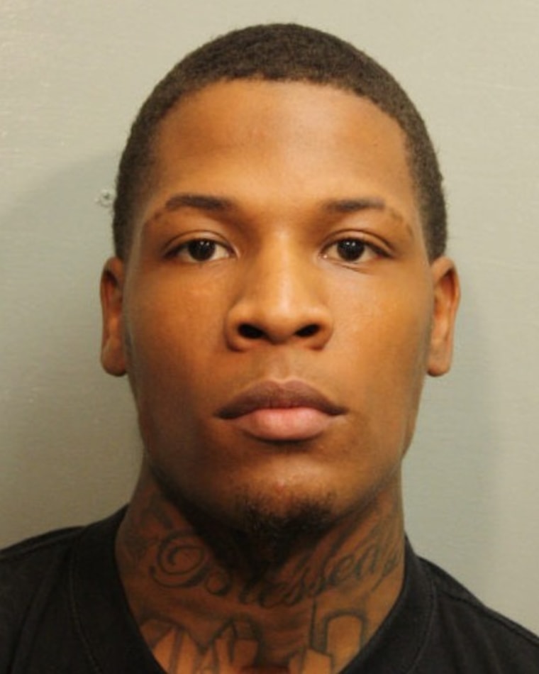 Trey Foster is pictured in this police booking photo from Friday morning. Police charged and arrested Foster in connection with Tuesday's shooting at a Houston-area community college.