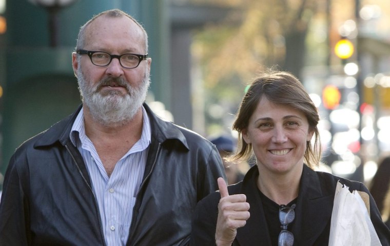 Randy Quaid and wife Evi in Vancouver in 2010 after she was declared a Canadian citizen.
