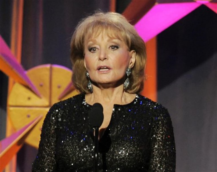 Barbara Walters remains hospitalized more than a week after going in after falling and hitting her head at a pre-inaugural party in Washington on Jan. 19.
