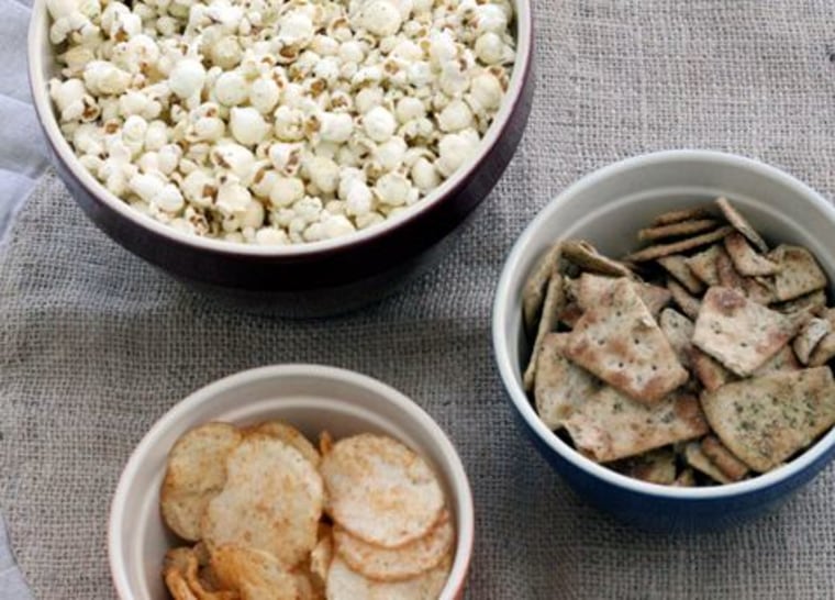 Got the Super Bowl munchies? Try snacking on popcorn, crackers and more.