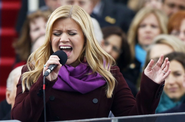 Kelly Clarkson sang \"My Country 'Tis of Thee\" during swearing-in ceremonies for President Barack Obama on Jan. 21.