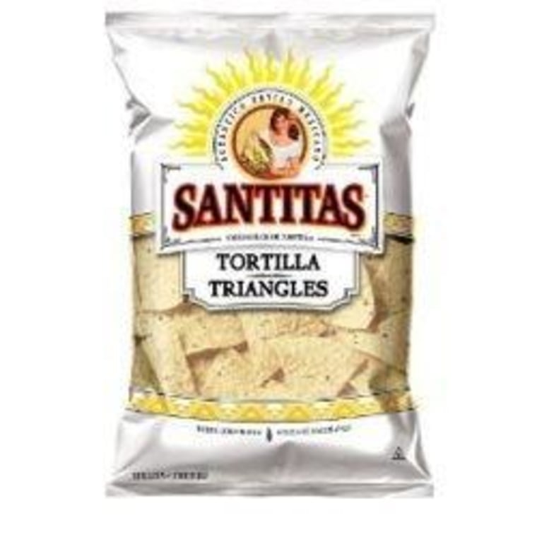 Santitas Tortilla Triangles come in white corn or yellow; both are good bets.