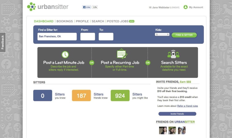 UrbanSitter is like an OpenTable program for babysitters.