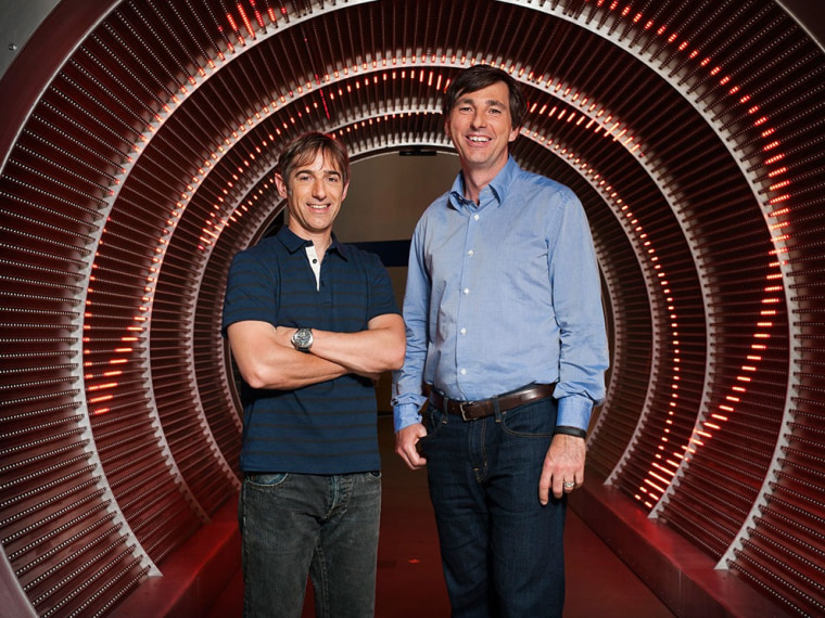 Zynga's new CEO Don Mattrick, right, with Zynga's founding CEO Mark Pincus. Mattrick is the head of Microsoft's Xbox business