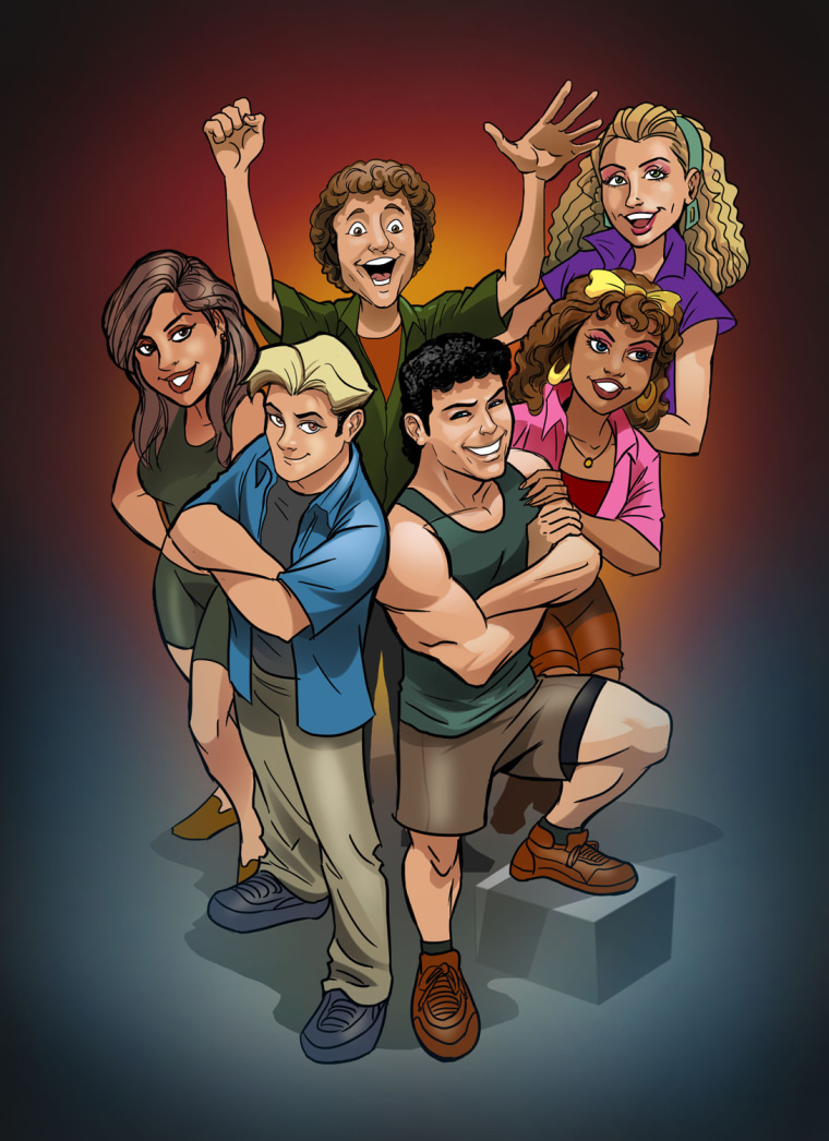 Image: \"Saved by the Bell\" gang in digital comic form.