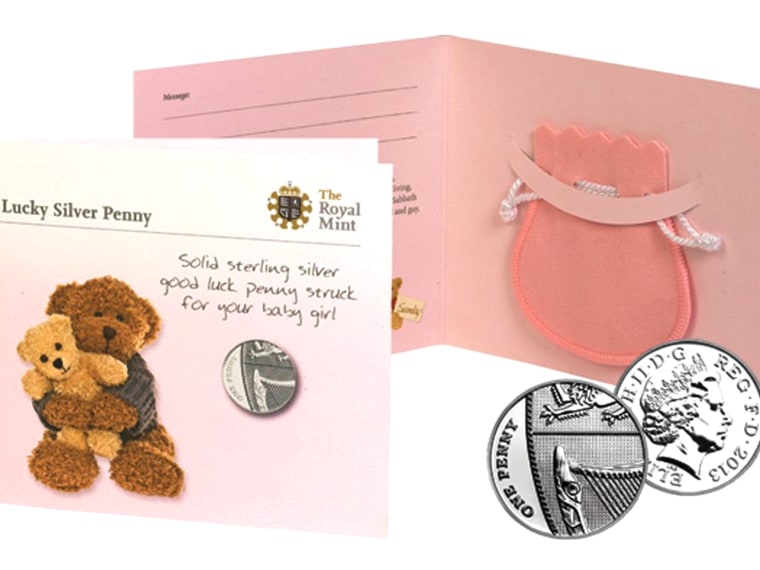 Any baby that is born on the same day as Prince William and Duchess Kate will receive a pouch with the silver penny as well as a note.