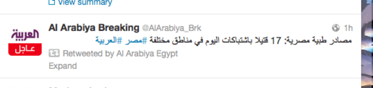 The tweets you choose to follow will show up in your feed in Arabic. But...