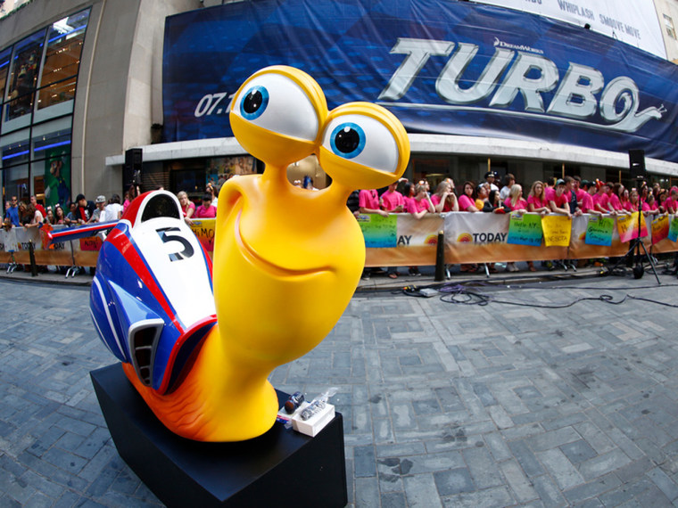 Tune in Tuesday to see the anchors race the \"Turbo\" snails on the TODAY plaza.