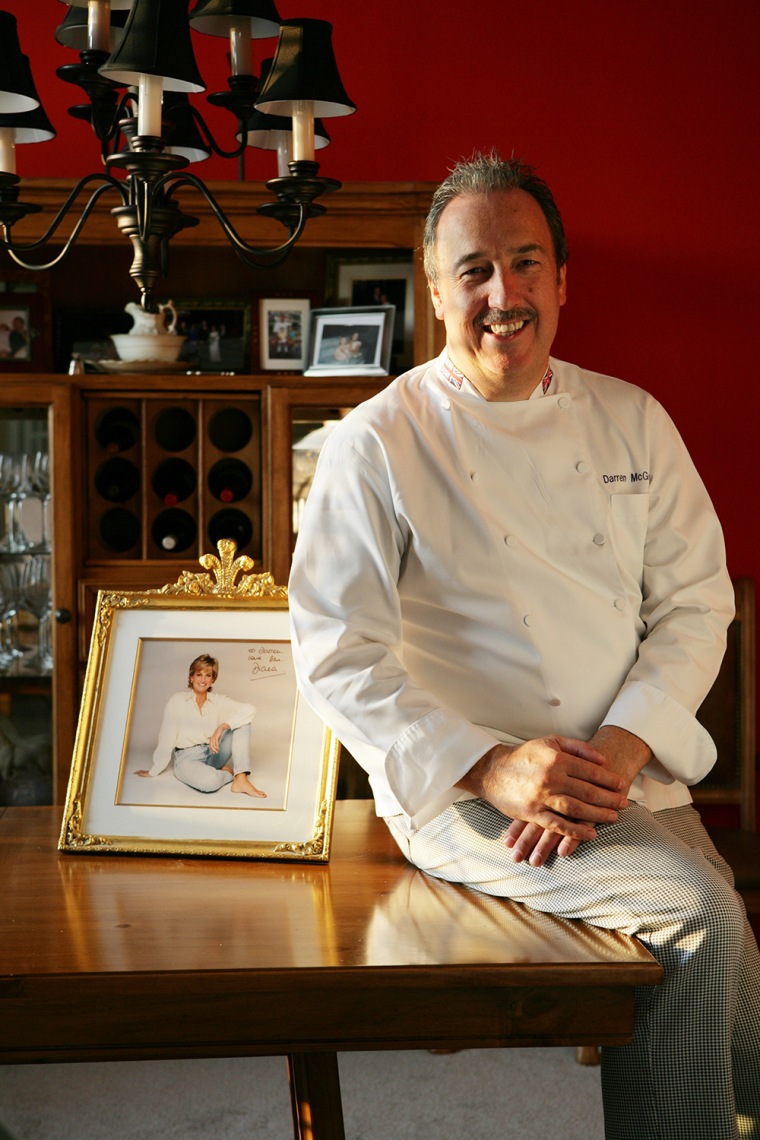 The Royal Chef\" Darren McGrady is seen with a photograph of Princess Diana that she signed for him. He worked for the royal family for 15 years and wa...