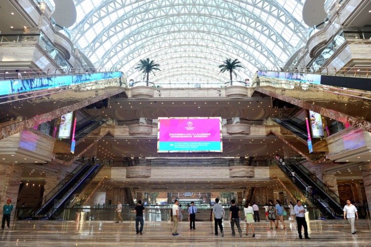 New Century Global Centre escalators