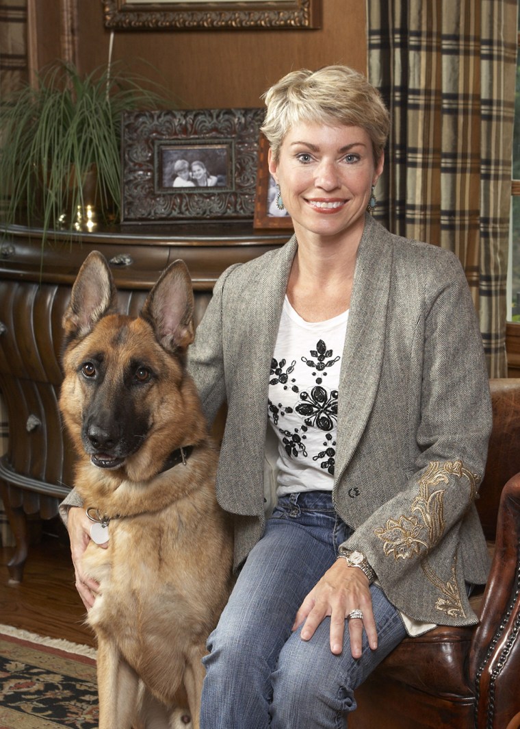 Image: Leslie Deets with dog