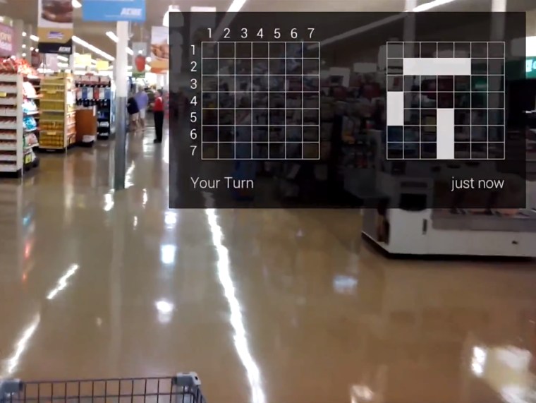 A new Google Glass demo shows the wearable device's potential for augmented reality gaming.