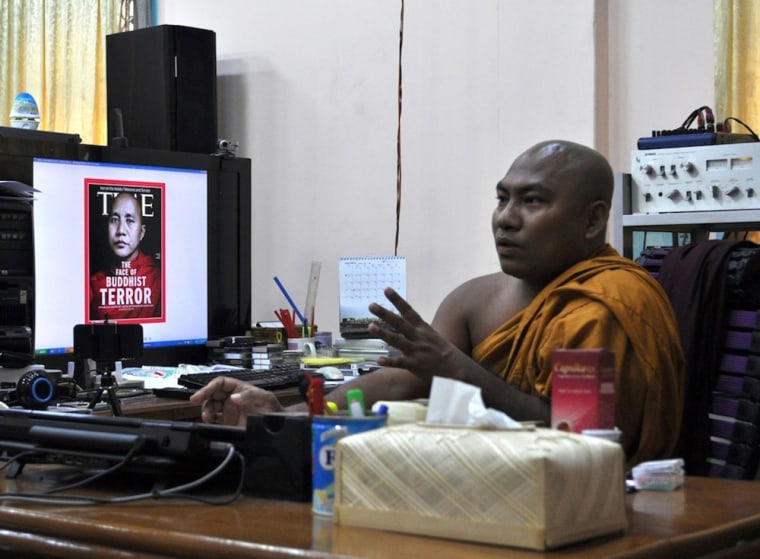 The Venerable Ashinkumara believes Muslims are plotting to take over Myanmar.