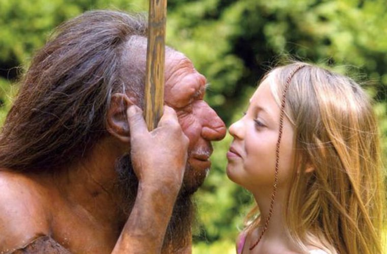 Image: Neanderthal depiction at museum