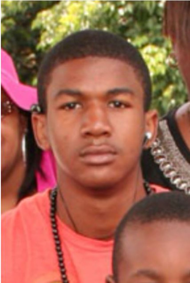 Trayvon Martin poses for a photo at his mother's birthday party on Feb. 18, 2012.  Martin was killed on Feb. 26.